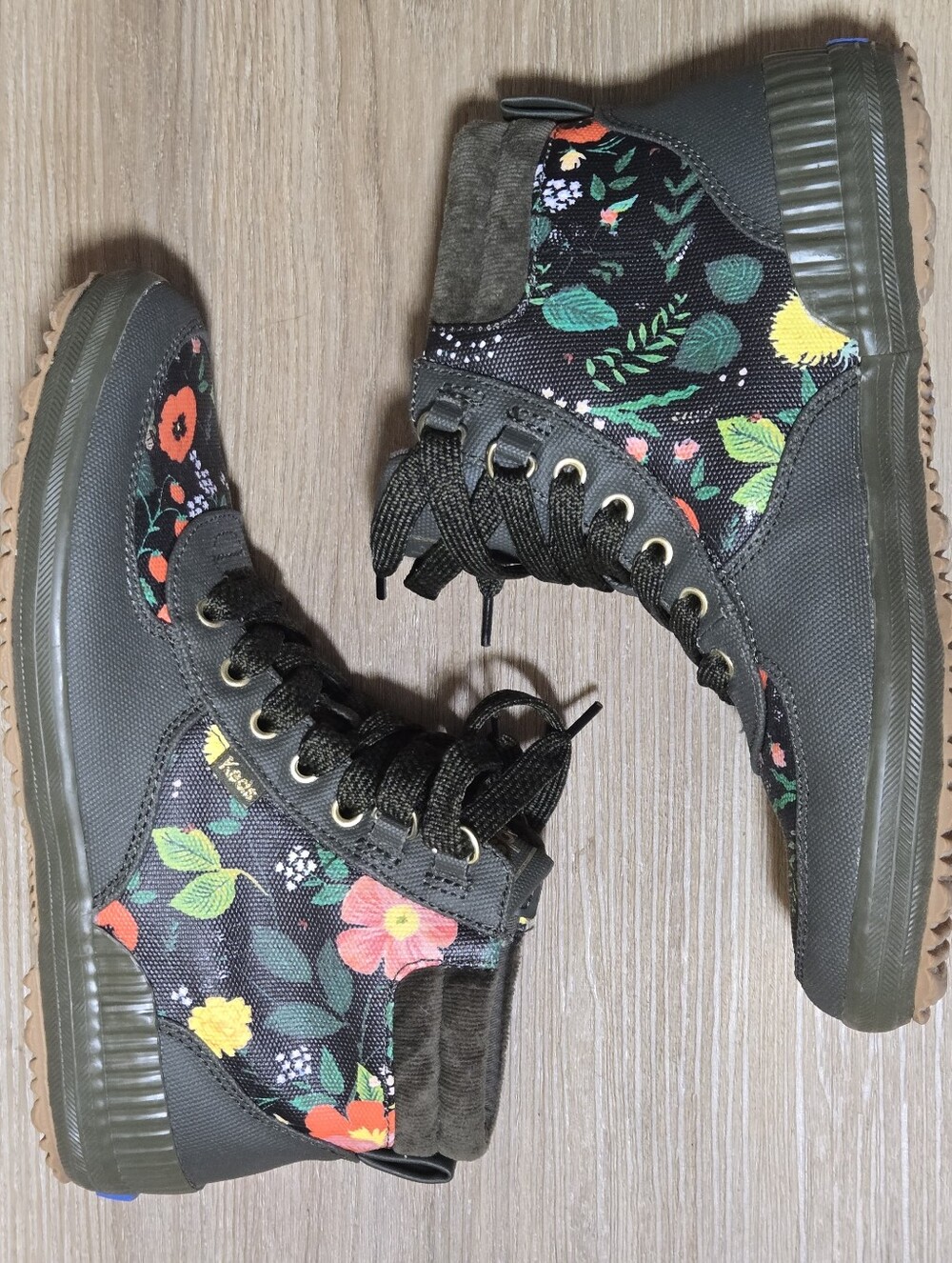 Keds Women's Olive Floral High-Top Sneakers